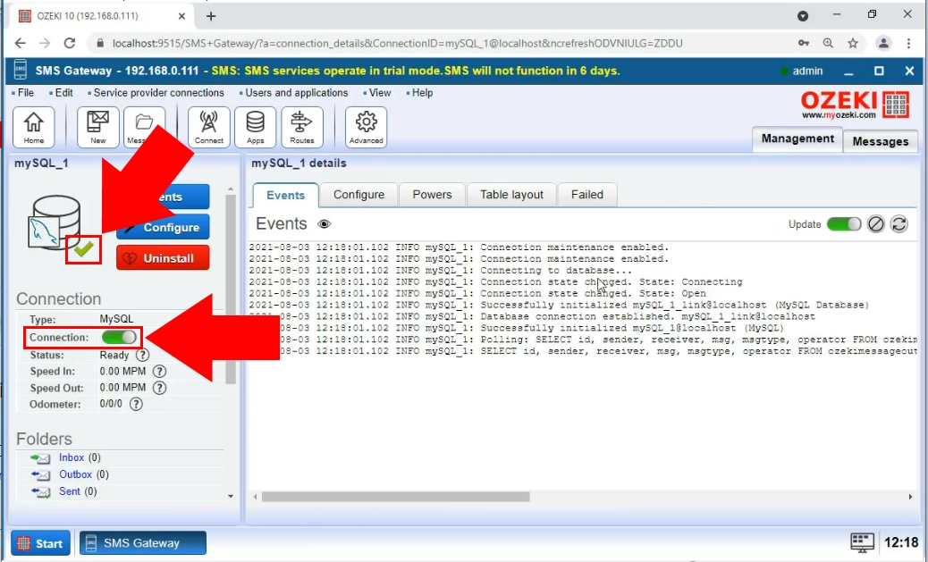 تمكين اتصال mysql